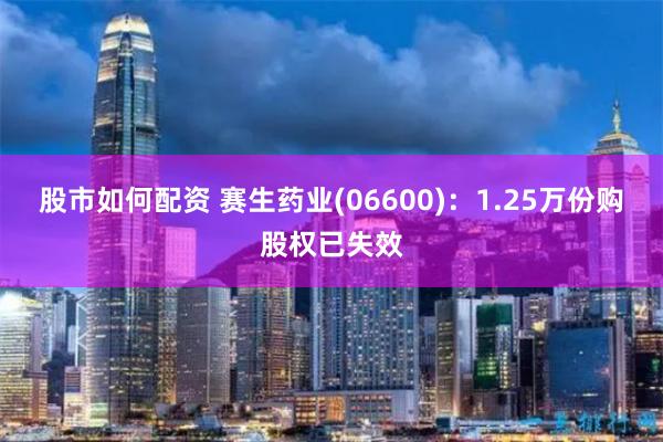 股市如何配资 赛生药业(06600)：1.25万份购股权已失效