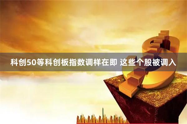 科创50等科创板指数调样在即 这些个股被调入