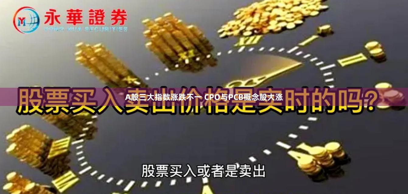 A股三大指数涨跌不一 CPO与PCB概念股大涨
